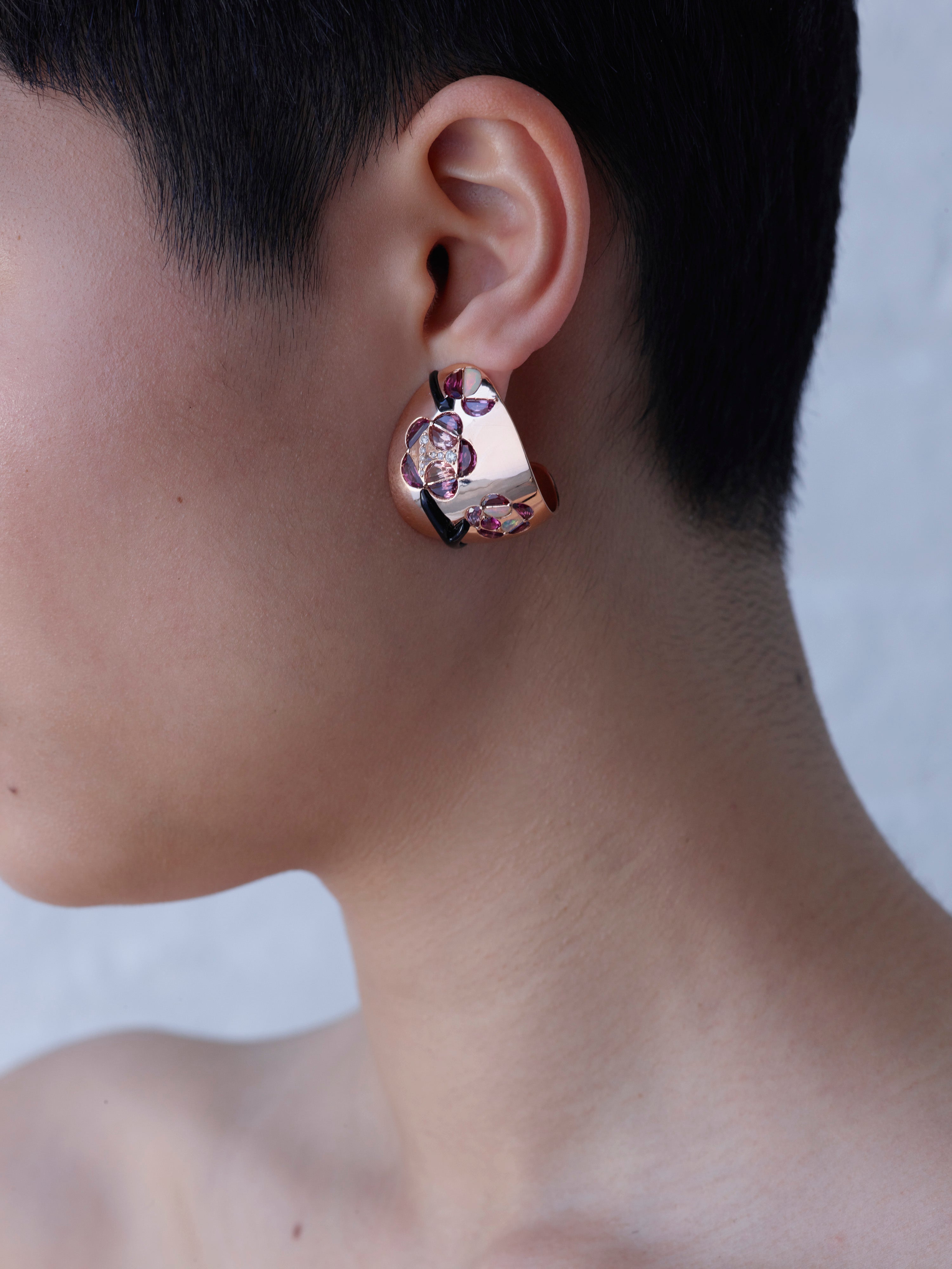 Cherry Blossom Hoops