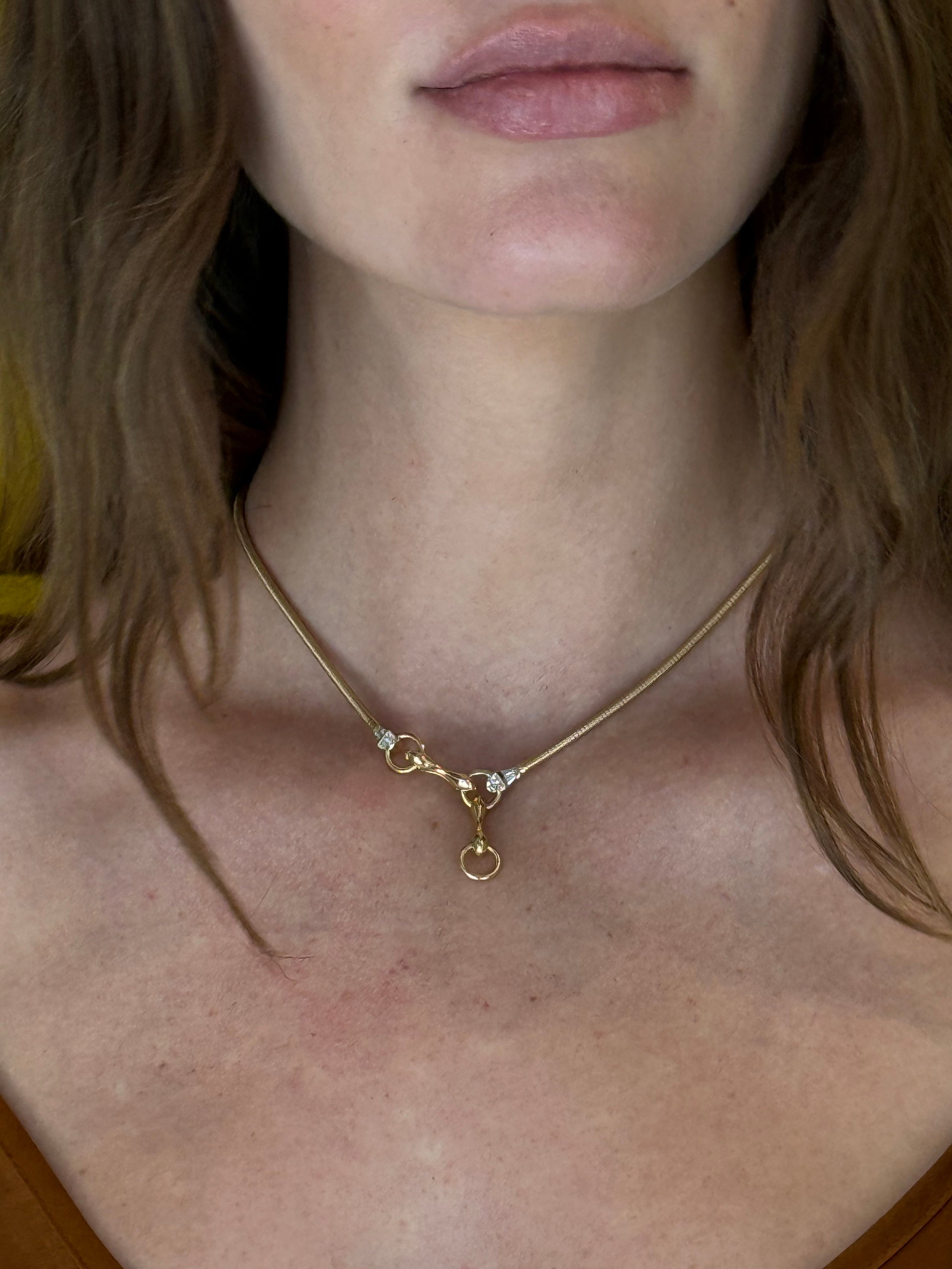 Baton & Snake Chain Necklace