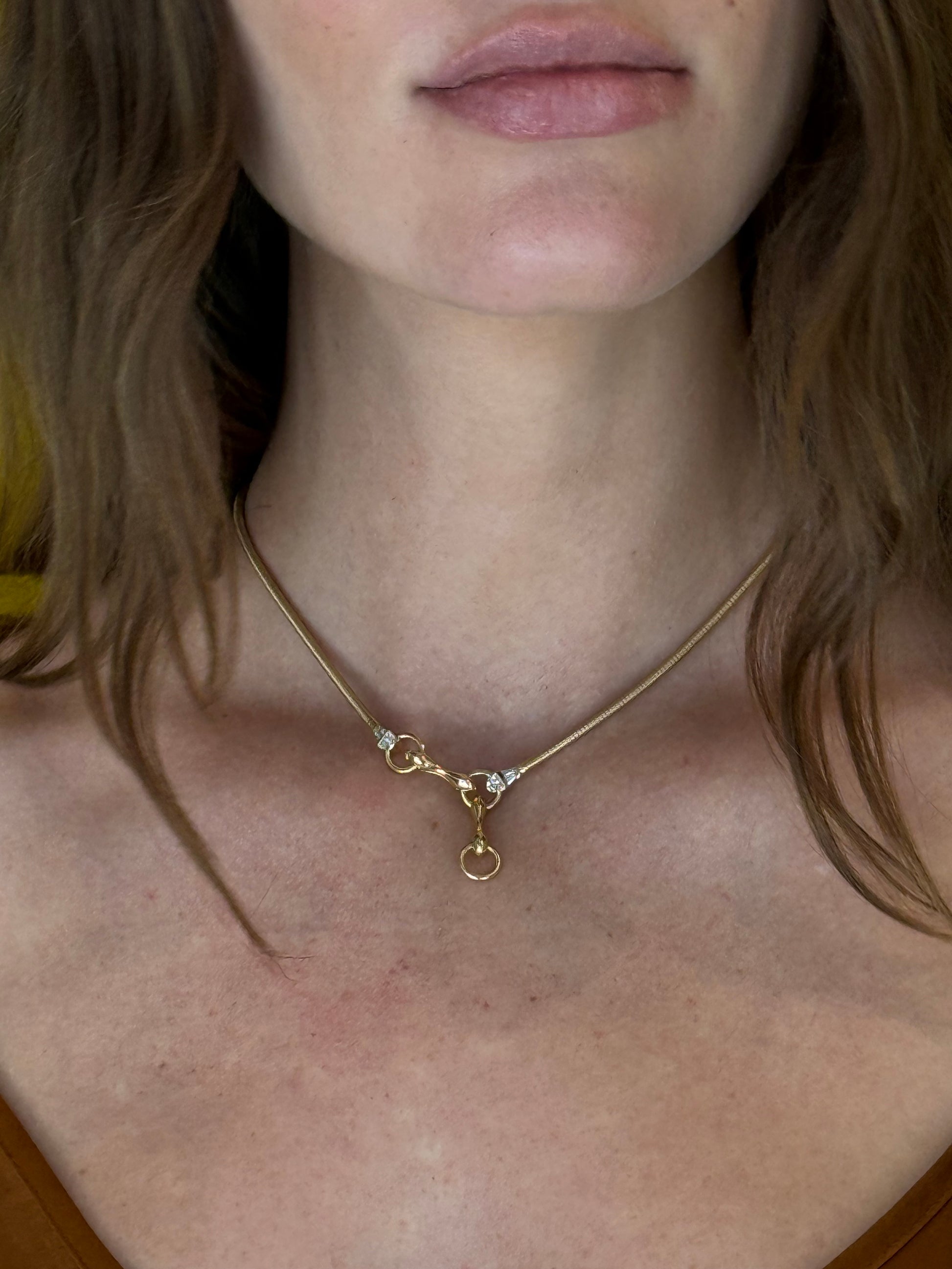 Baton & Snake Chain Necklace