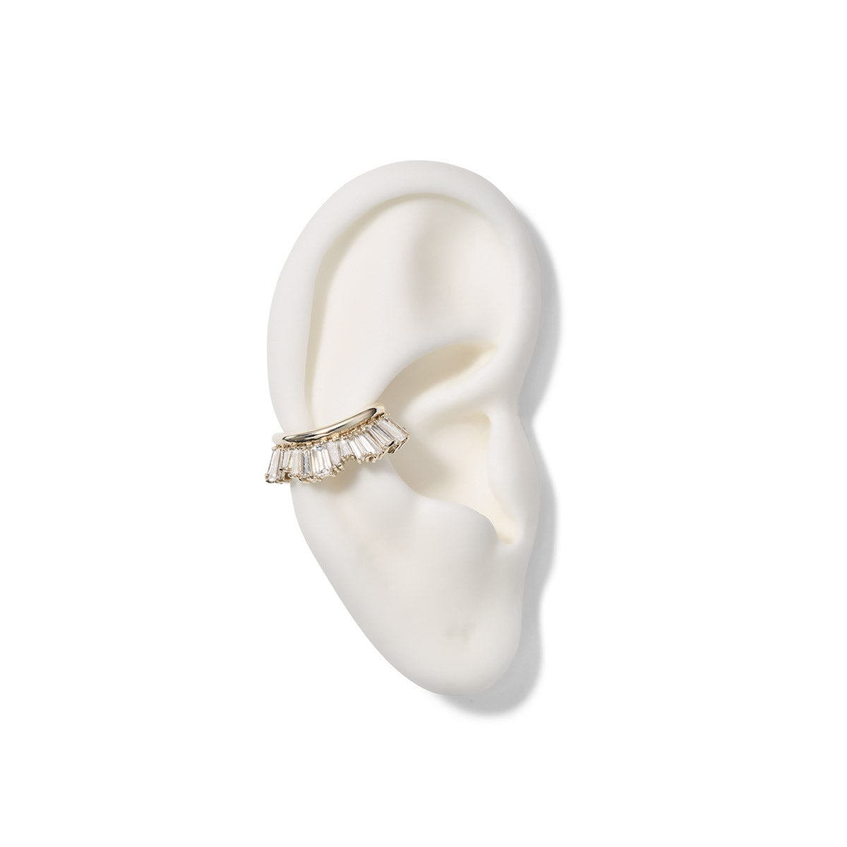 Ruched Ear Cuff - Diamond