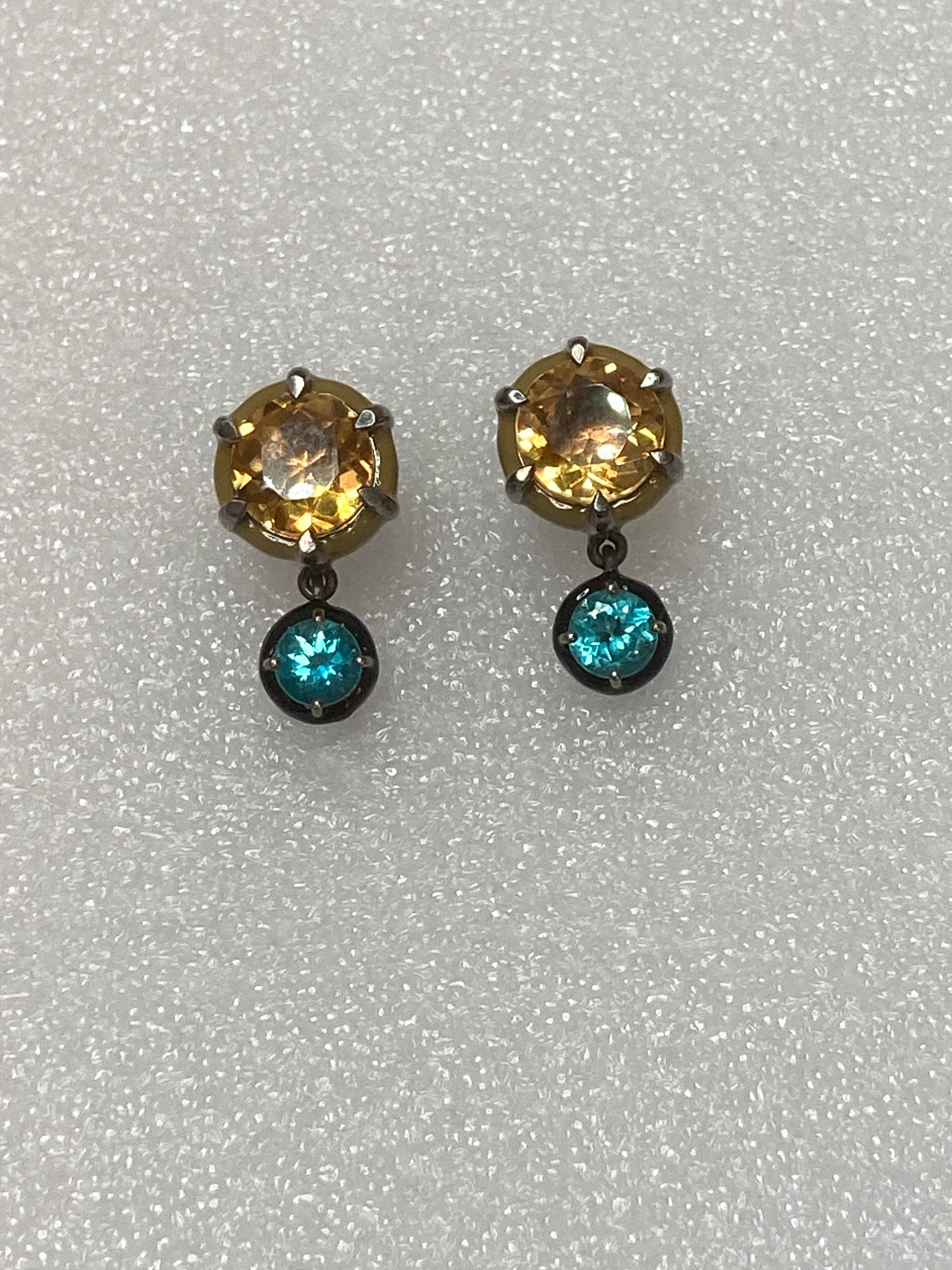 Spyglass Earrings - Citrine