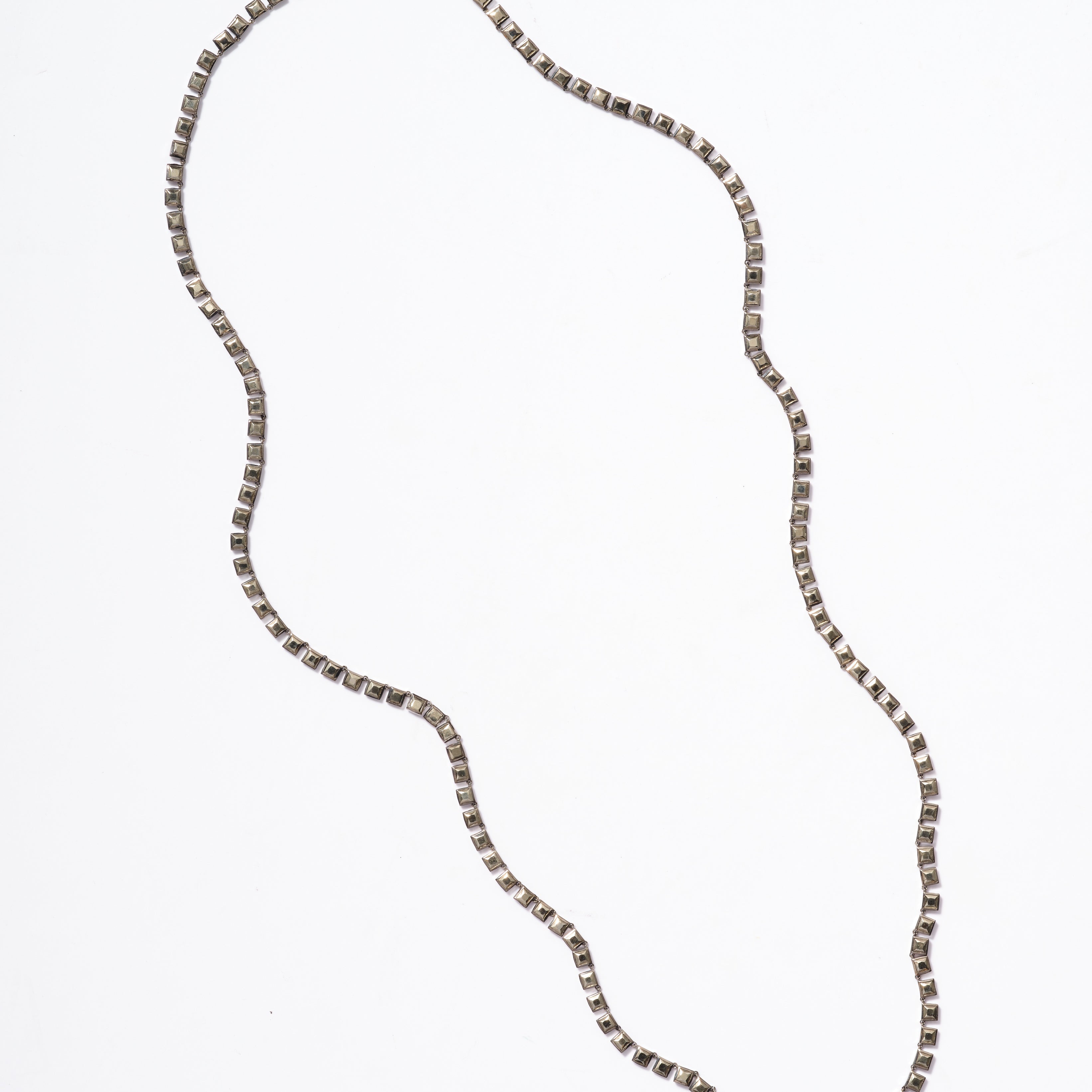 Mini Tile Opera Necklace Pyrite