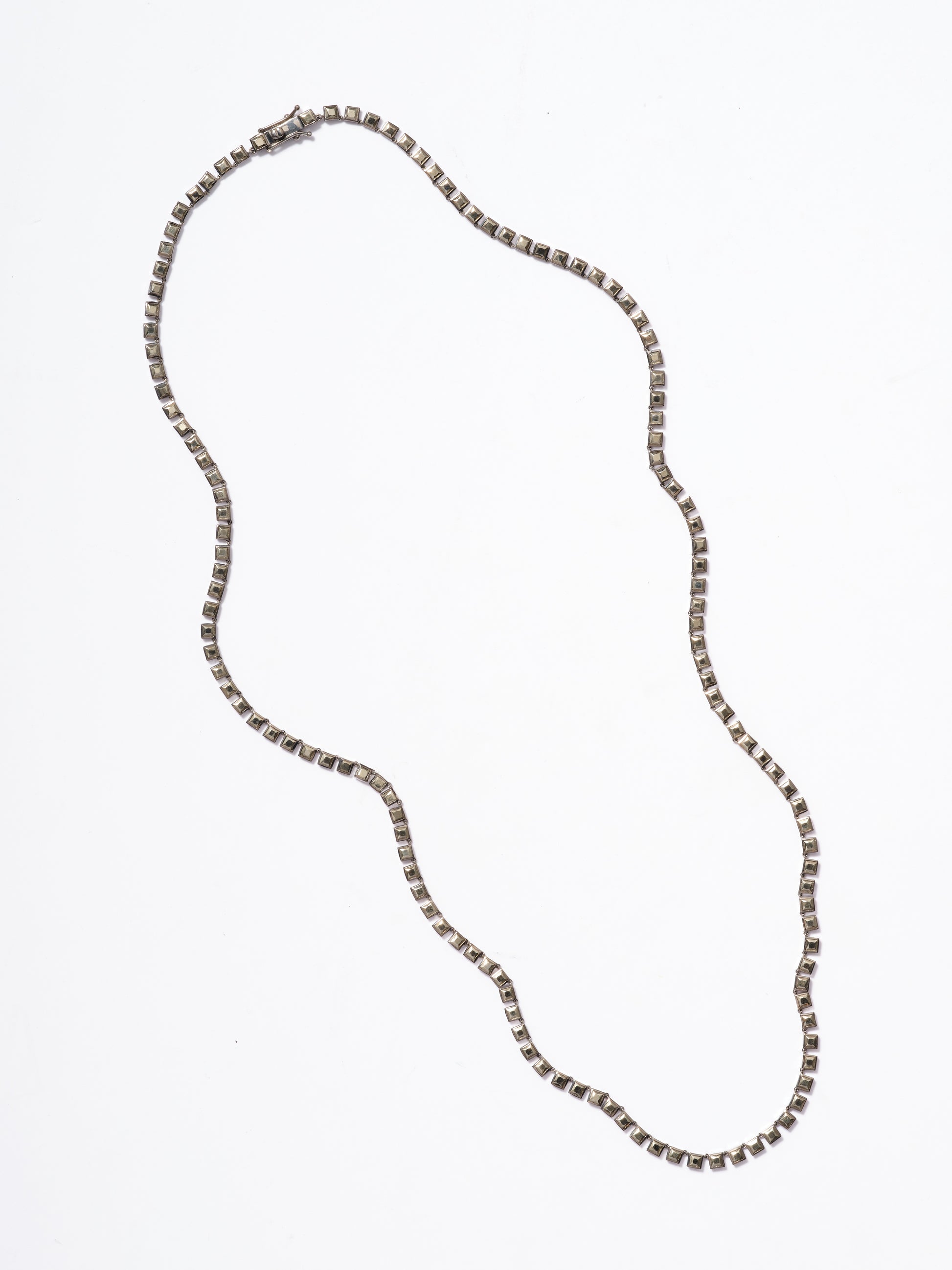 Mini Tile Opera Necklace Pyrite