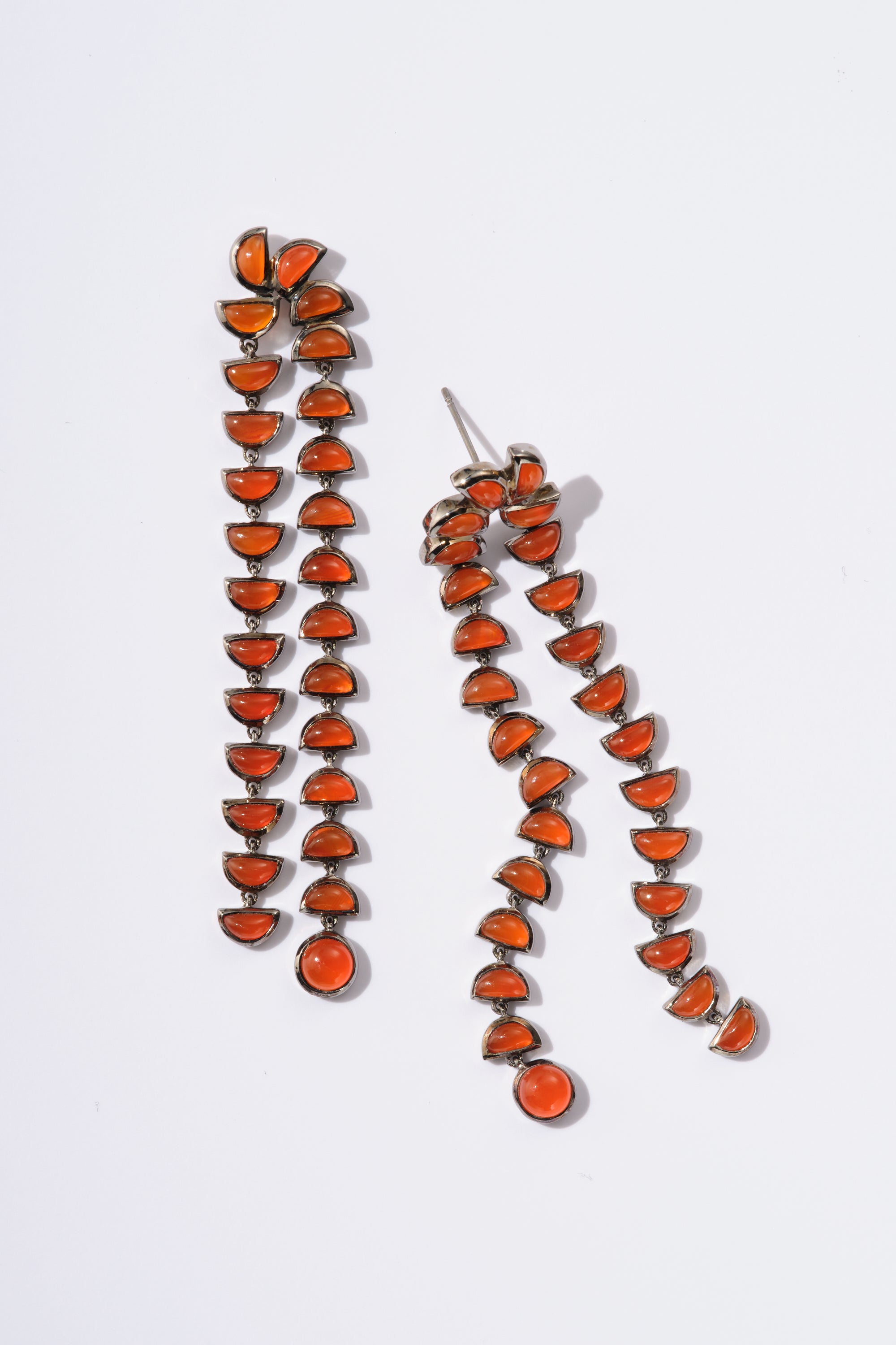 Marabou Earrings - Carnelian