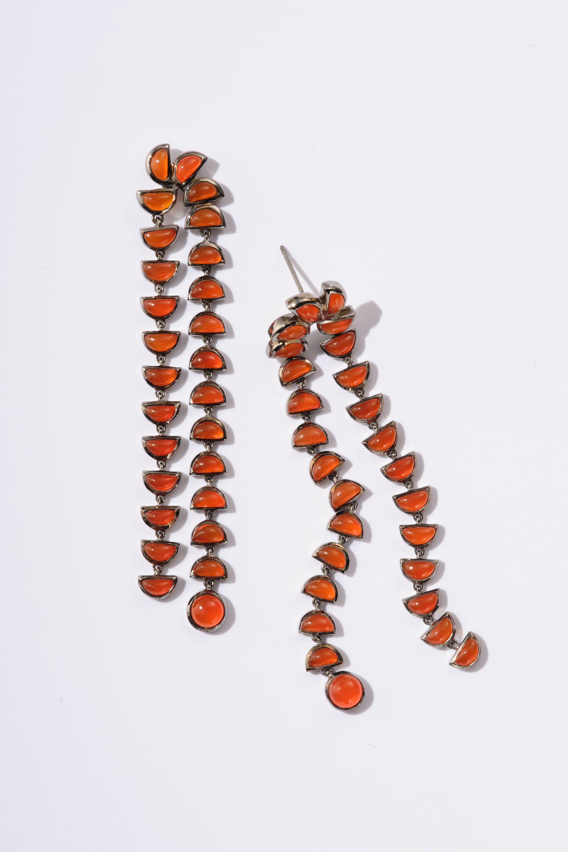 Marabou Earrings - Carnelian