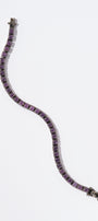 Mini Tile Tennis Bracelet - Amethyst