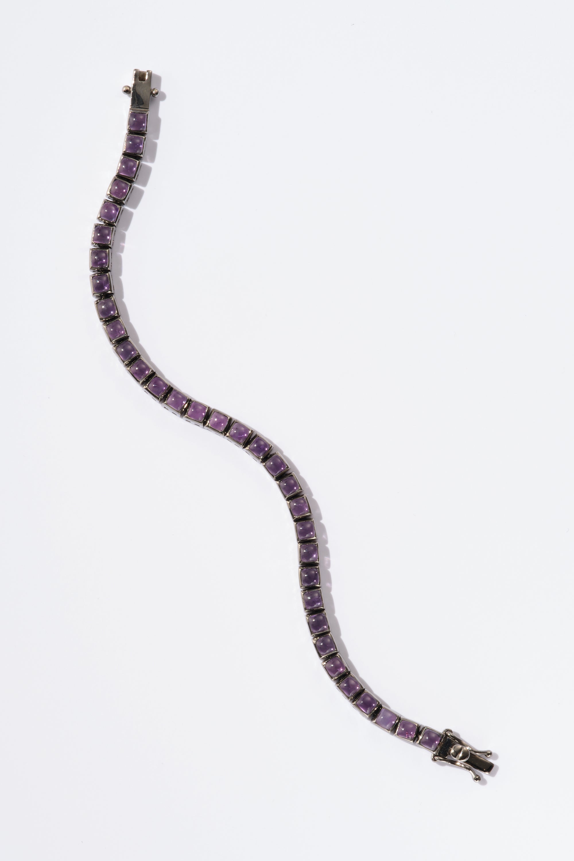 Mini Tile Tennis Bracelet - Amethyst