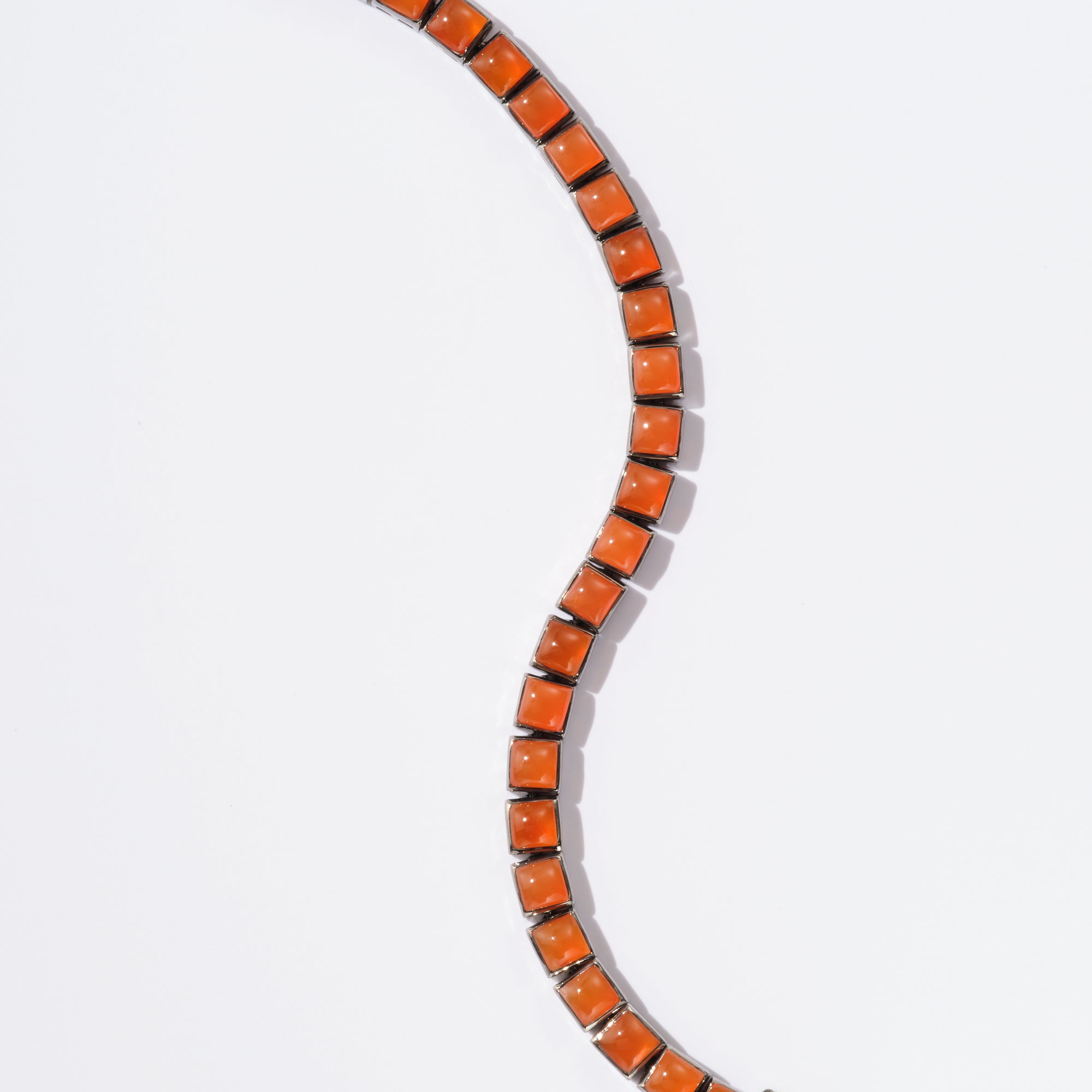 Small Tile Tennis Bracelet - Carnelian