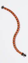 Small Tile Tennis Bracelet - Carnelian