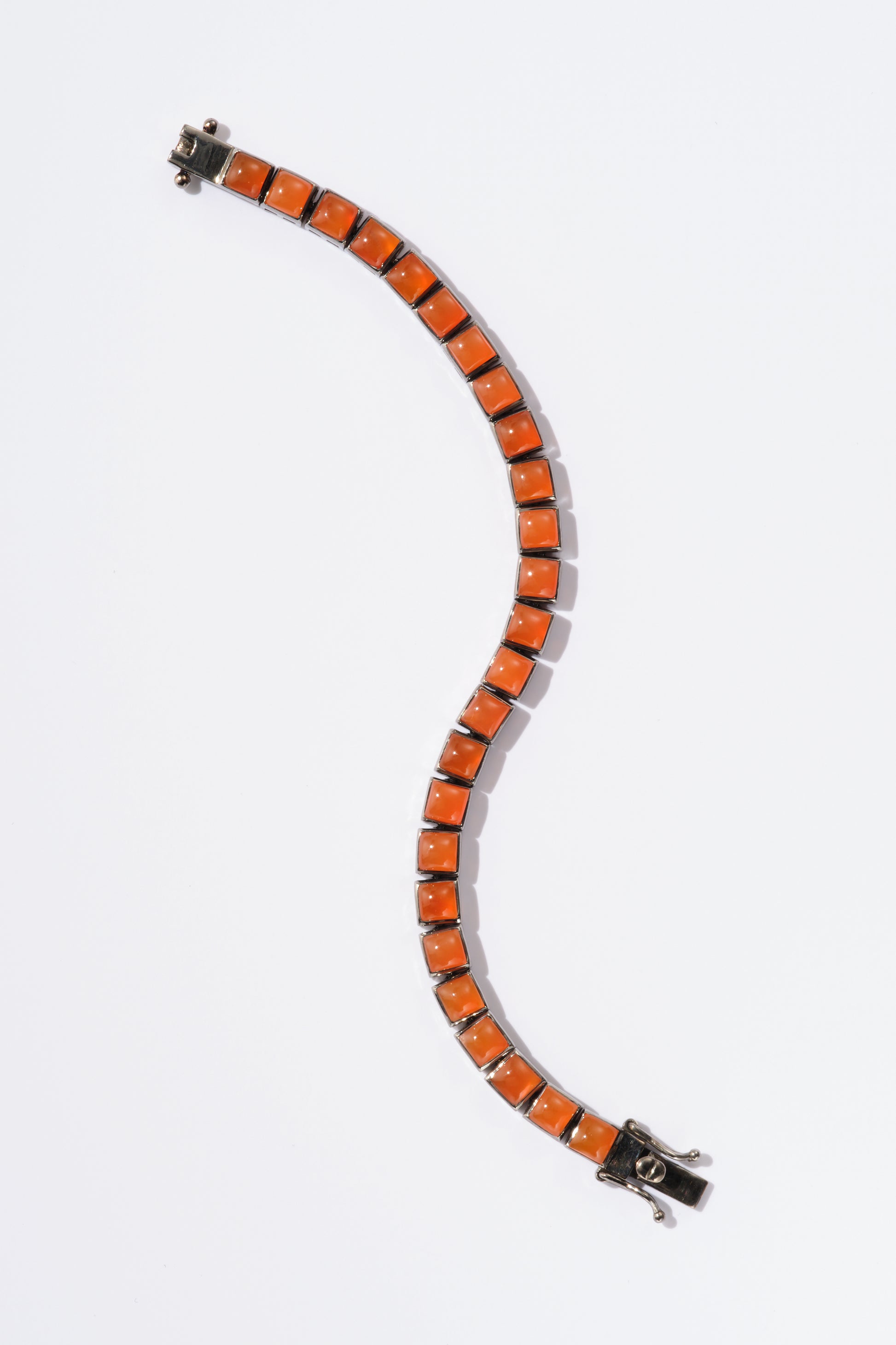 Small Tile Tennis Bracelet - Carnelian