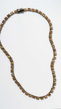 Small Tile Rivière Necklace - Golden Sheen Moonstone