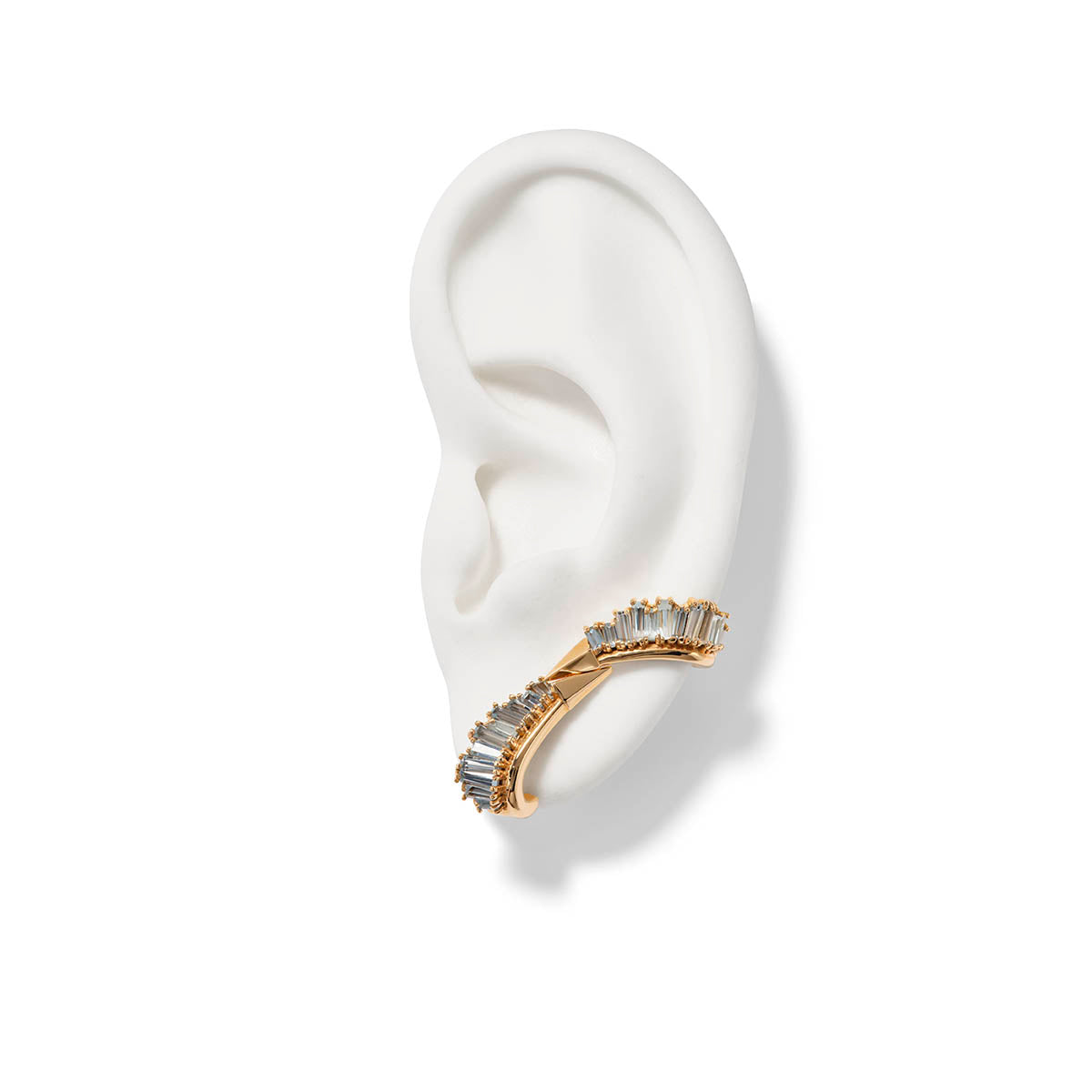 Ruched Ear Clips - Aquamarine