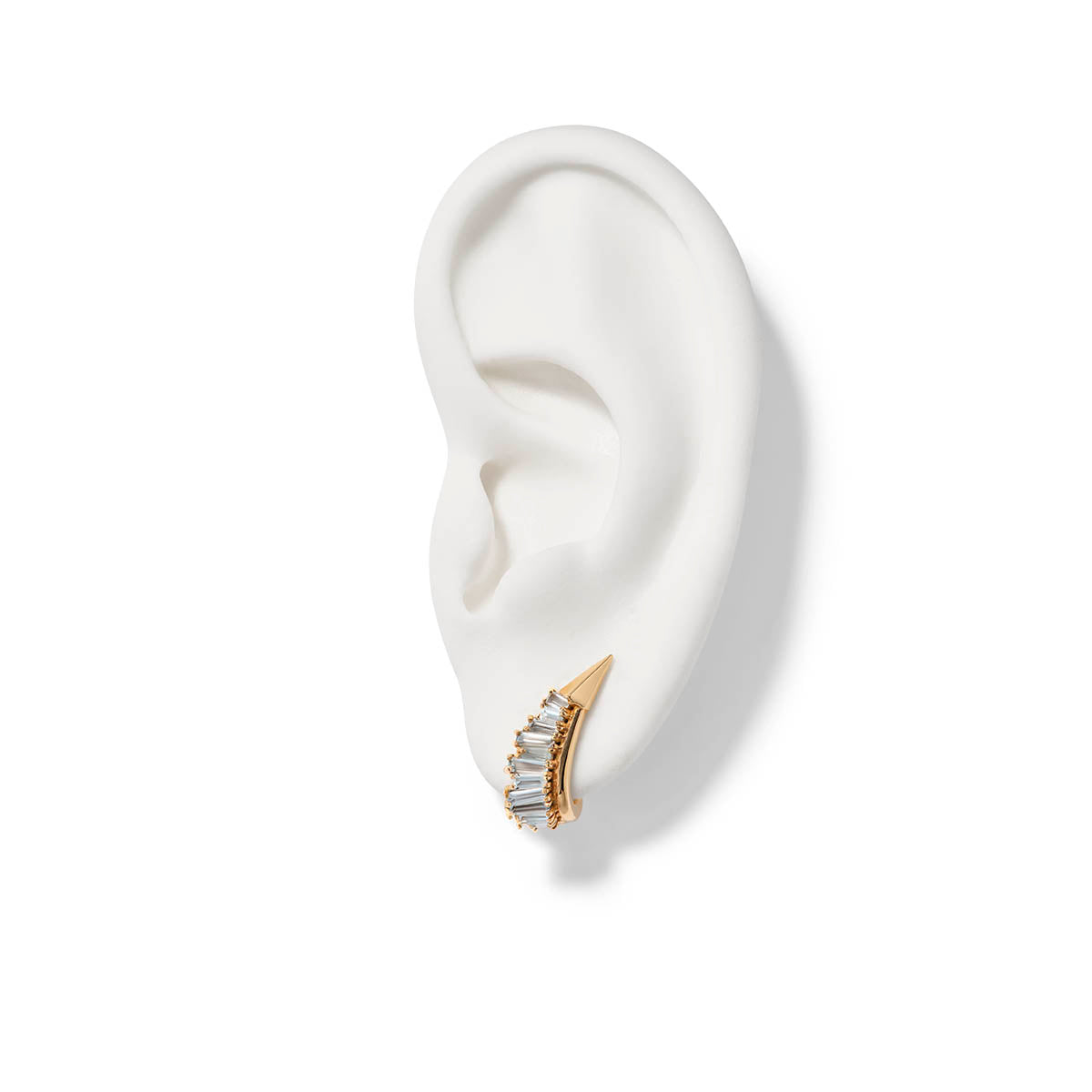 Ruched Ear Clips - Aquamarine