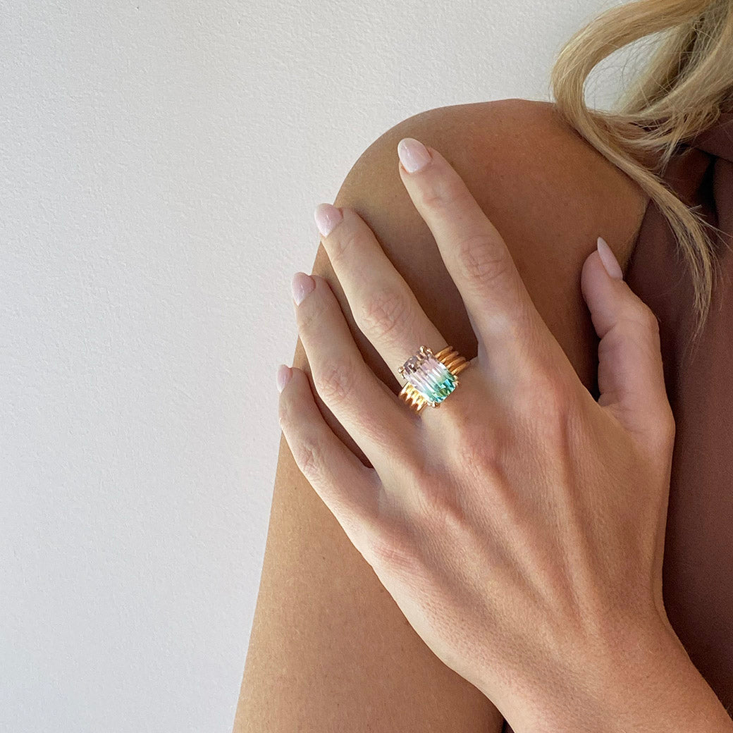Atlas Ring - Bi-color Tourmaline