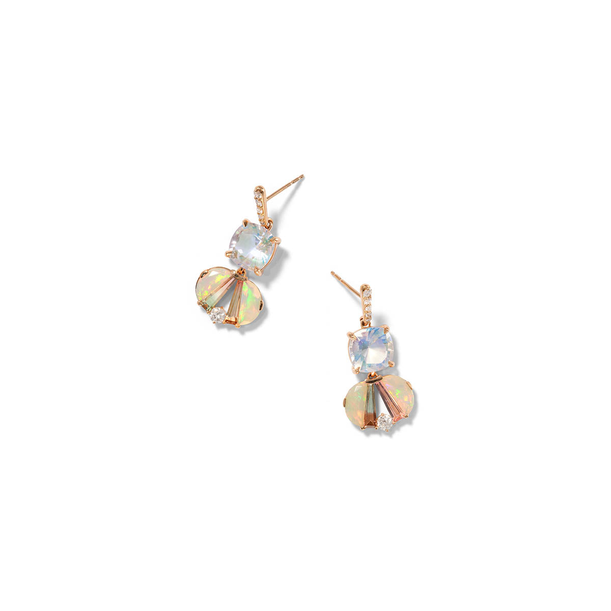 Bolero Earrings - Rainbow Moonstone