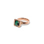 Buttress Emerald Cut Solitaire Ring - Blue Tourmaline