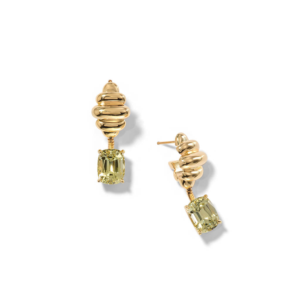 Cloud & Ice Hoop Earrings - Mali Garnet