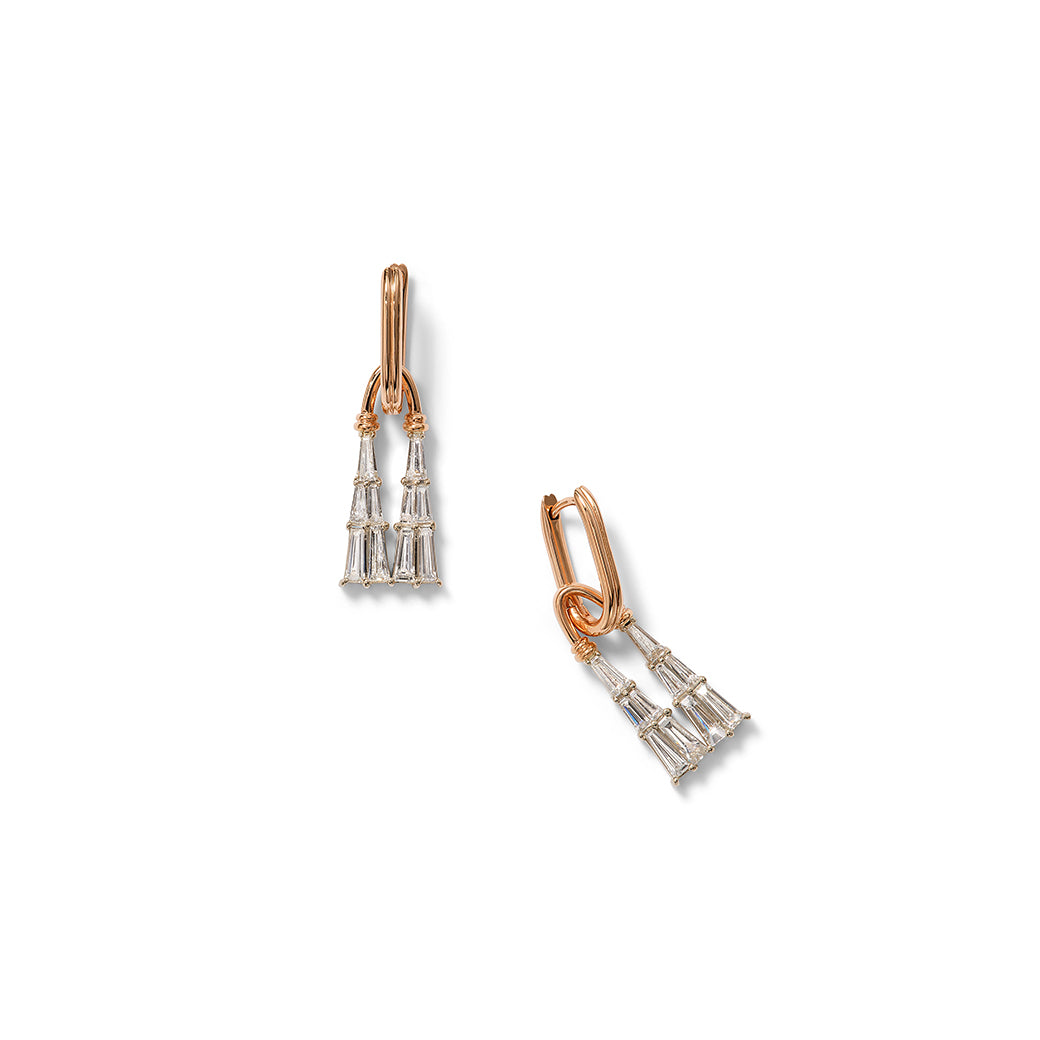 Deco-Tassel Earrings - Diamond