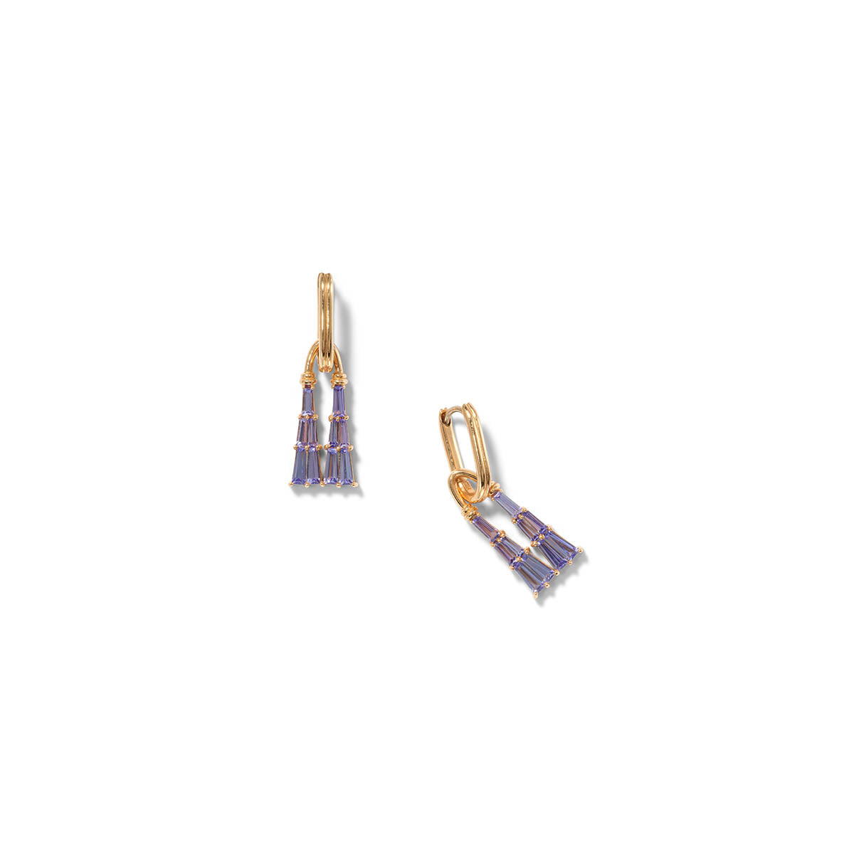 Deco-Tassel Earrings - Tanzanite