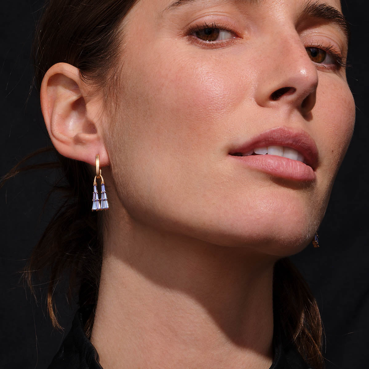 Deco-Tassel Earrings - Tanzanite