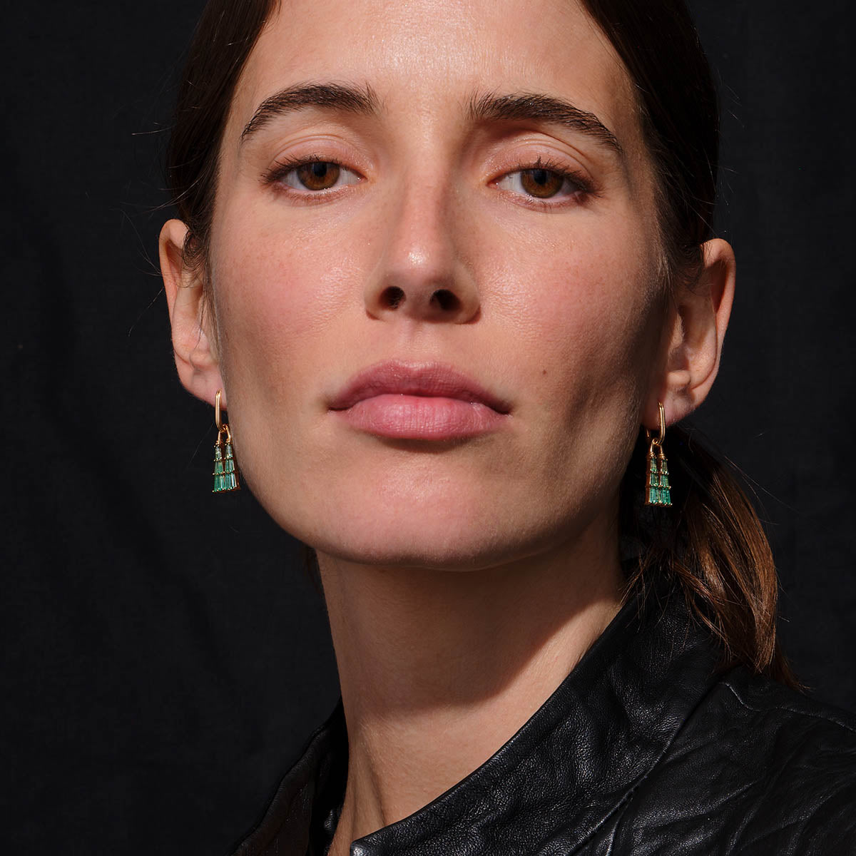 Deco-Tassel Earrings - Emerald