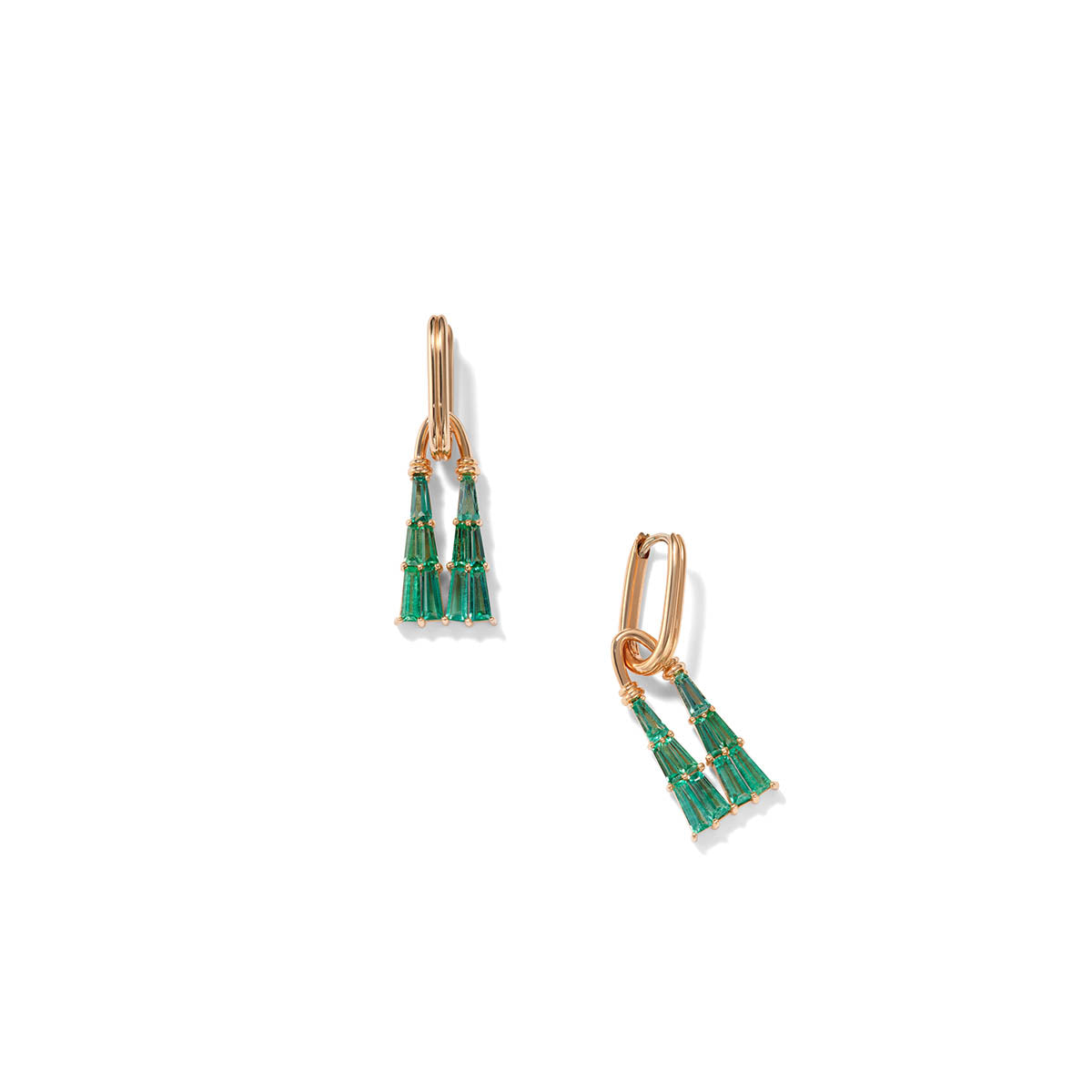 Deco-Tassel Earrings - Emerald