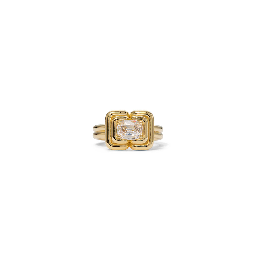 Double Buttress Diamond Ring