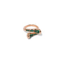 Double Lifting Baton Ring Emerald