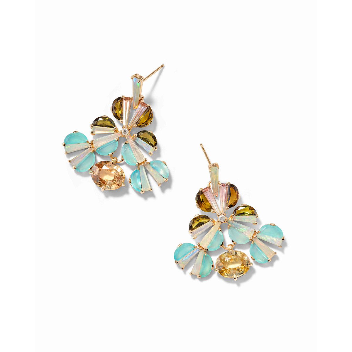 Empire Earrings - Champagne Zircon