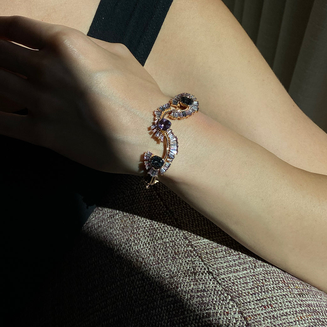 Spinel Triple Stone Fray Cuff