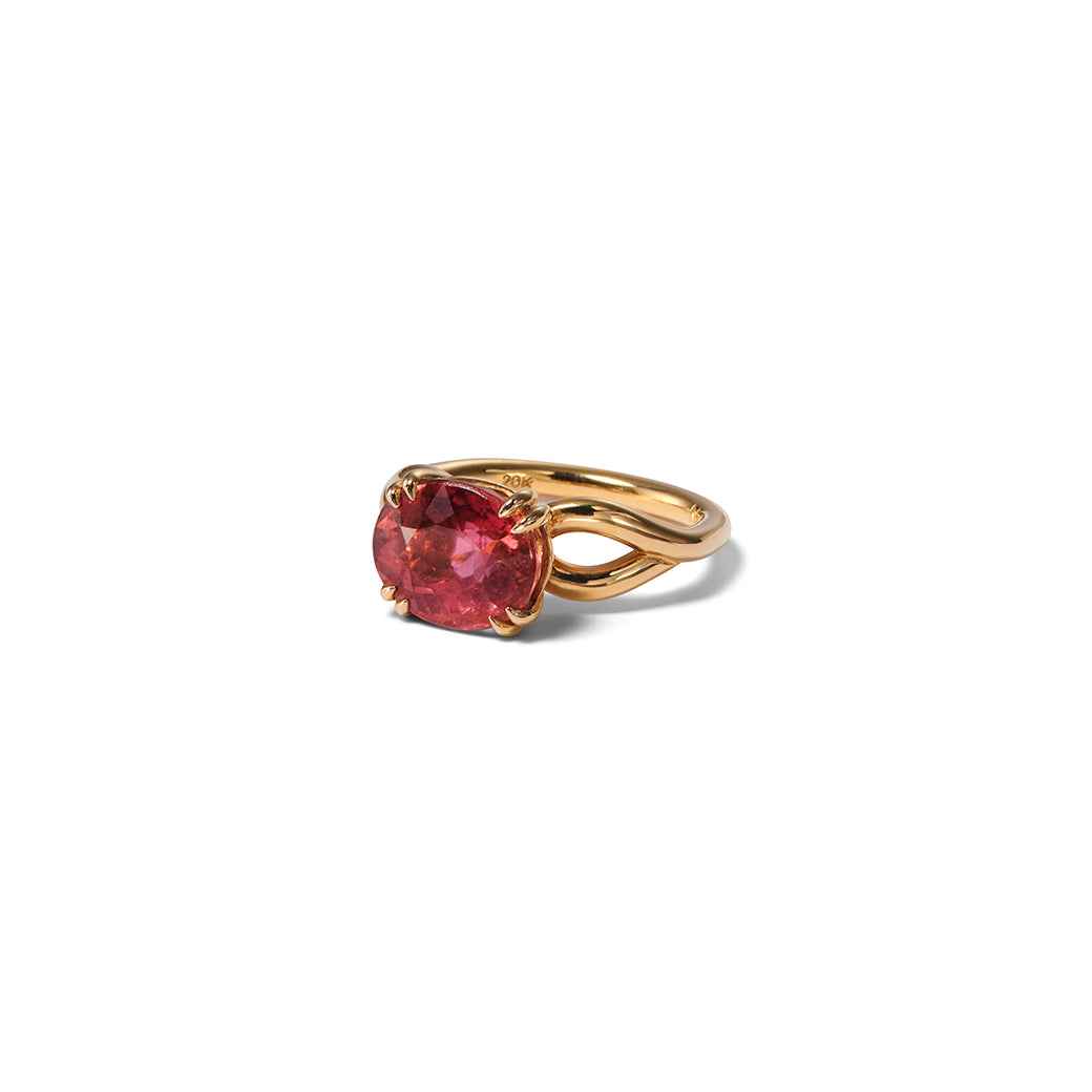 Languid Solitaire Ring Fancy Pink Tourmaline