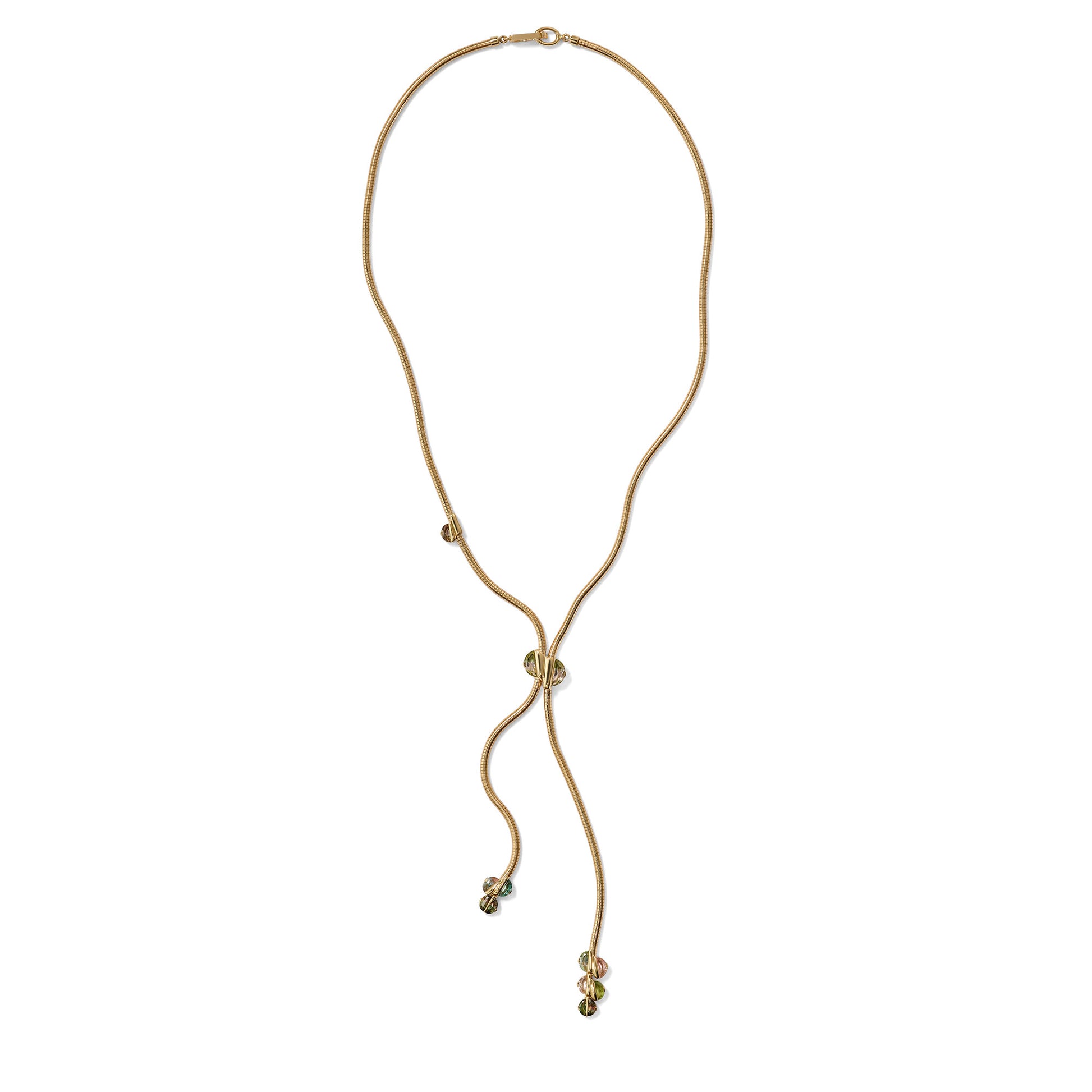 Lily Pad Bolo Necklace - Bi-Color Tourmaline