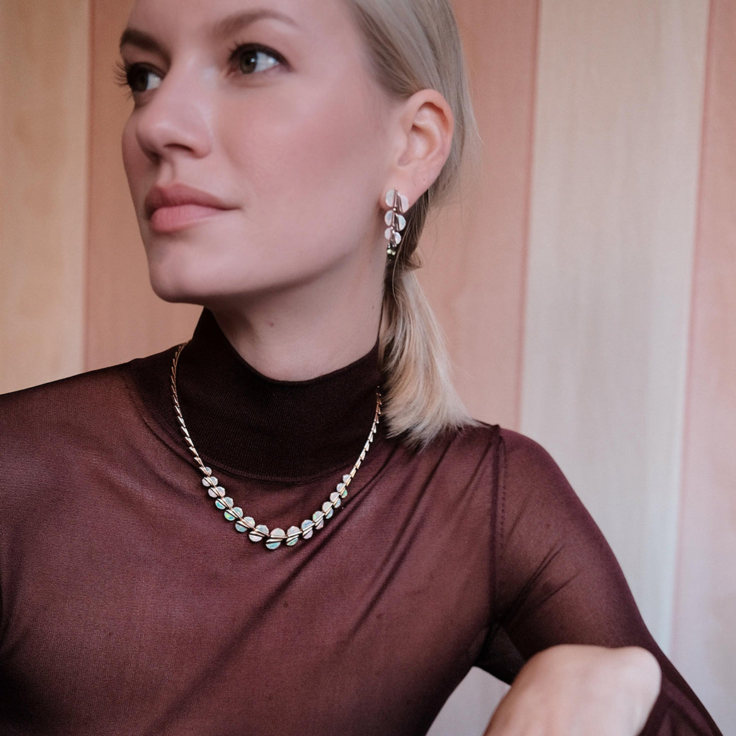 Lily Pad Riviere Necklace - Ethiopian Opal