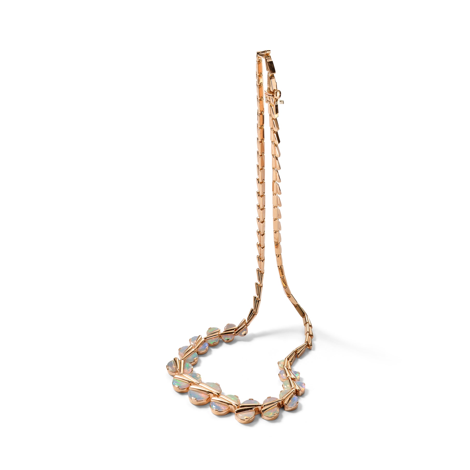 Lily Pad Riviere Necklace - Ethiopian Opal