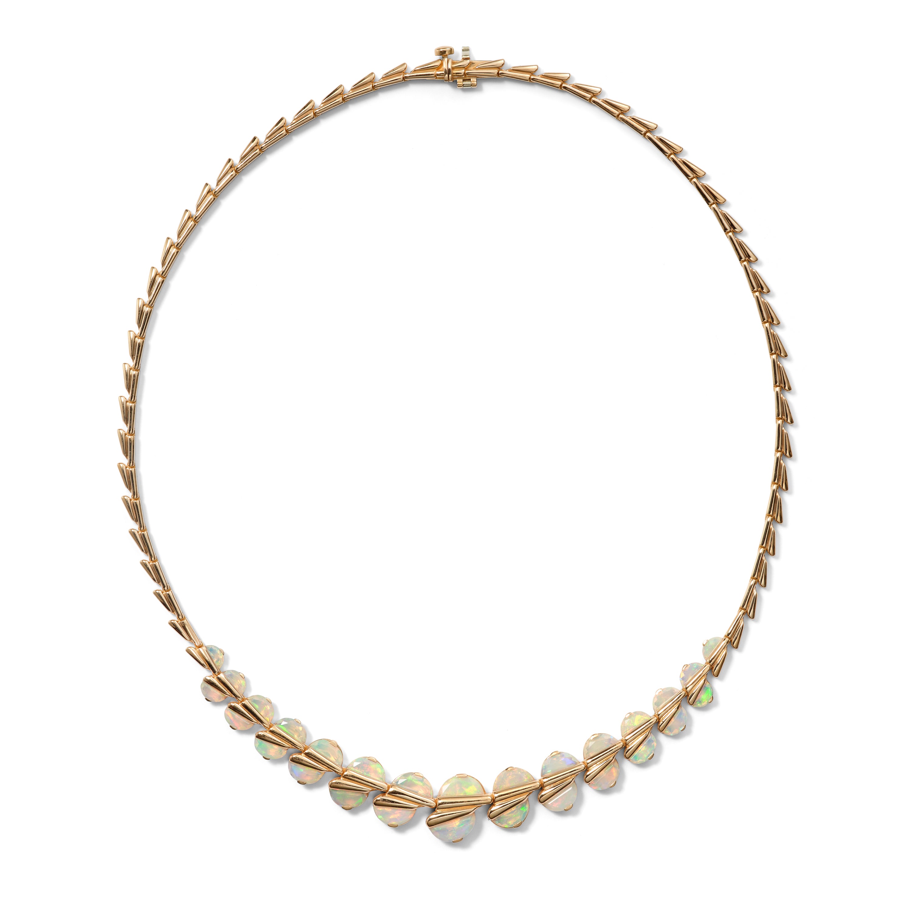 Lily Pad Riviere Necklace - Ethiopian Opal