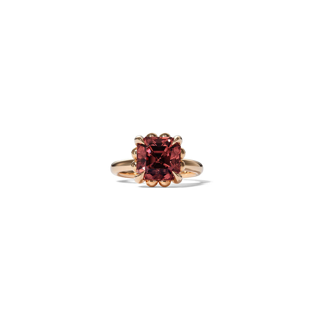 Lotus Flower Solitaire - Rose Zircon