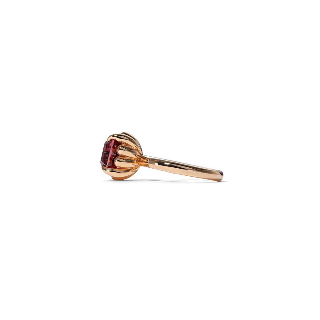 Lotus Flower Solitaire - Rose Zircon