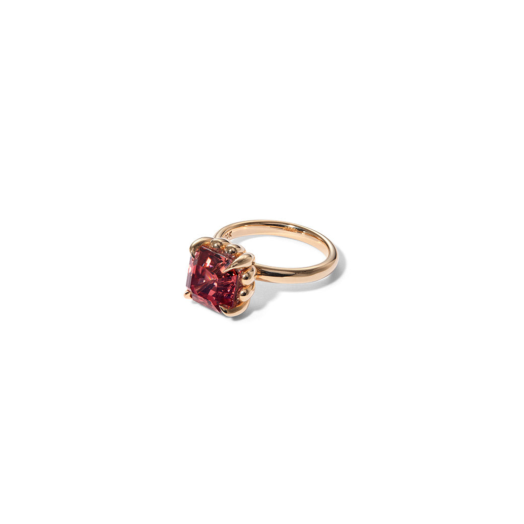 Lotus Flower Solitaire - Rose Zircon