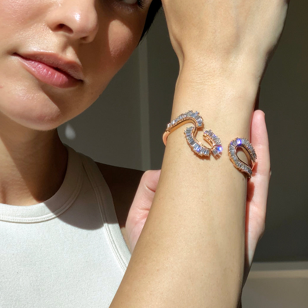 Loop and Fringe Cuff Bracelet