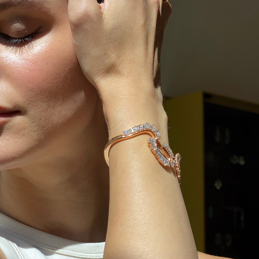 Loop and Fringe Cuff Bracelet