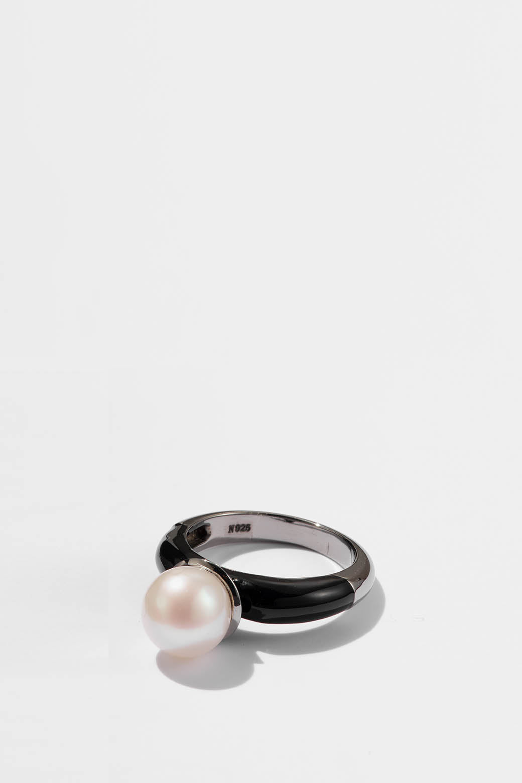 Push Pin Solitaire Ring - Pearl