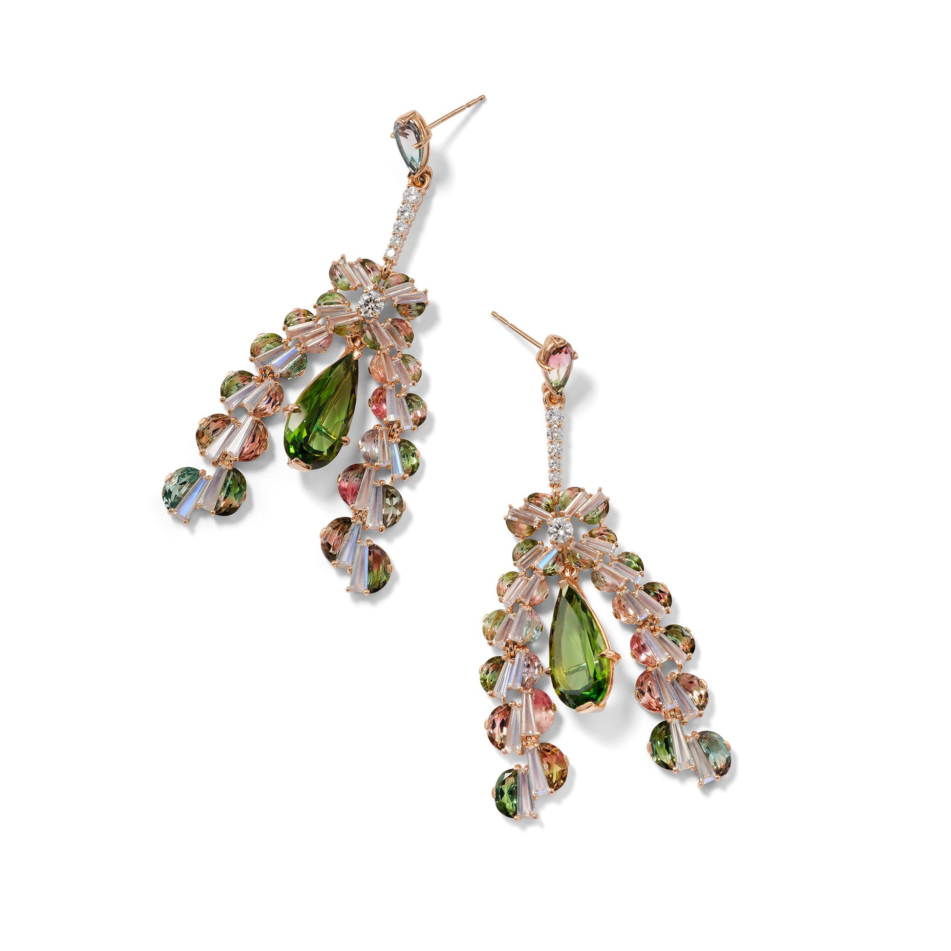 Petticoat Earrings - Green Tourmaline
