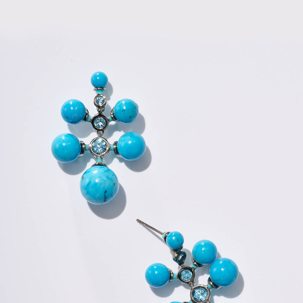Radiant Earrings - Blue Howlite