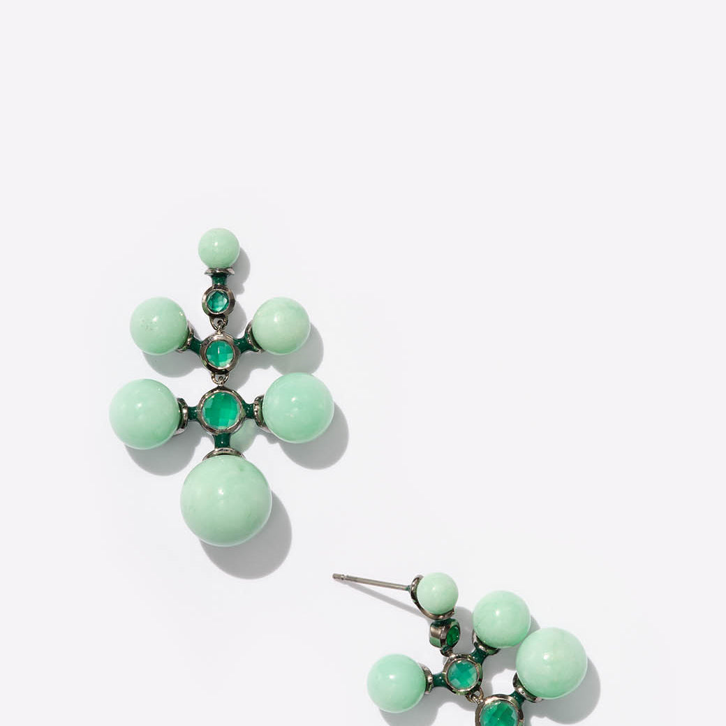 Radiant Earrings - Chrysoprase