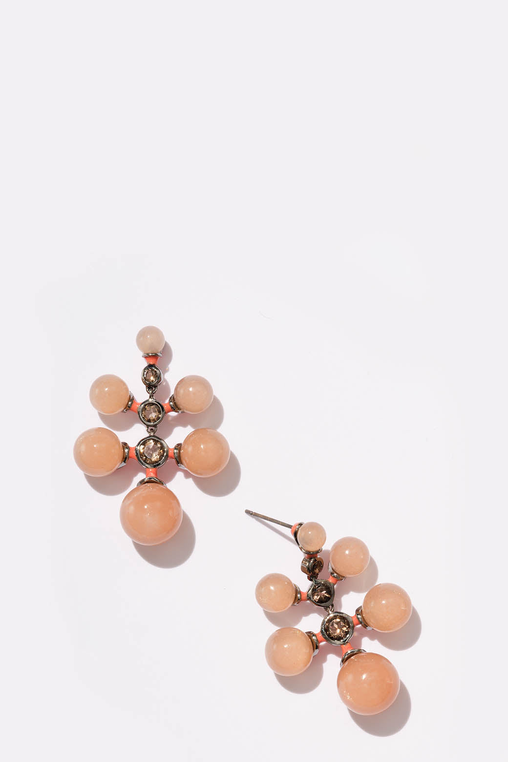 Radiant Earrings - Peach Moonstone