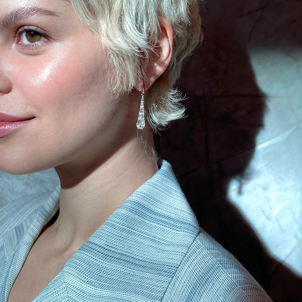 Raindrop Earrings - Diamond