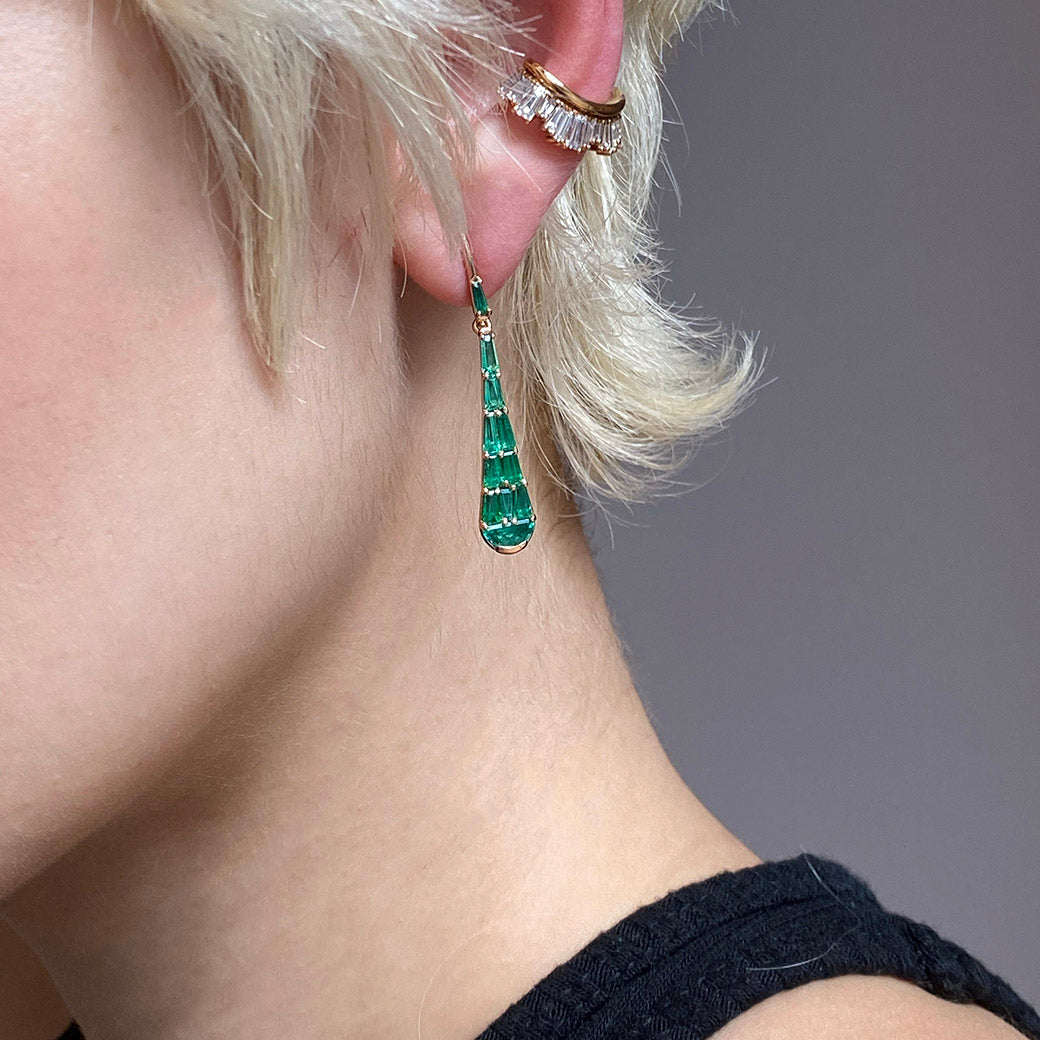 Ruched Ear Cuff - Diamond