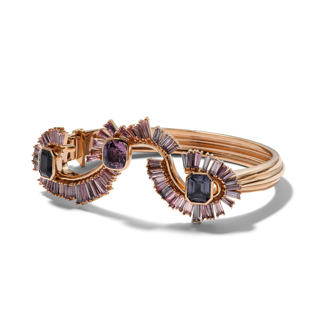 Triple Stone Fray Cuff Spinel