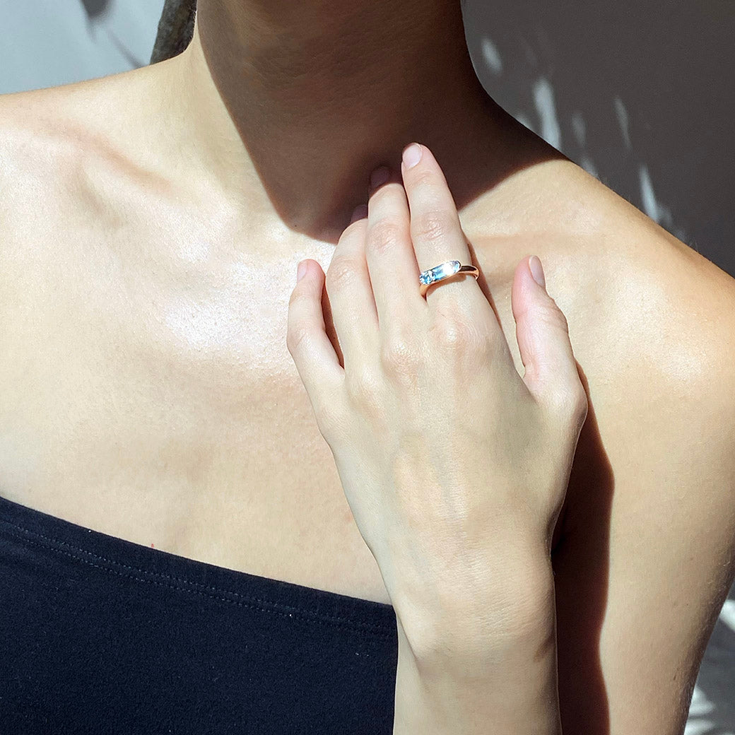 Seed Ring - Aquamarine