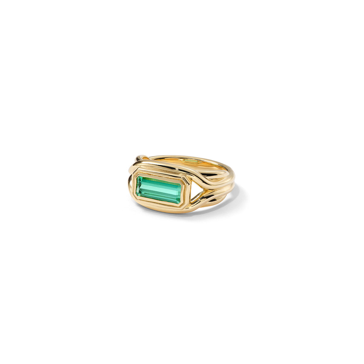 Seed Signet Ring - Mint Green Tourmaline